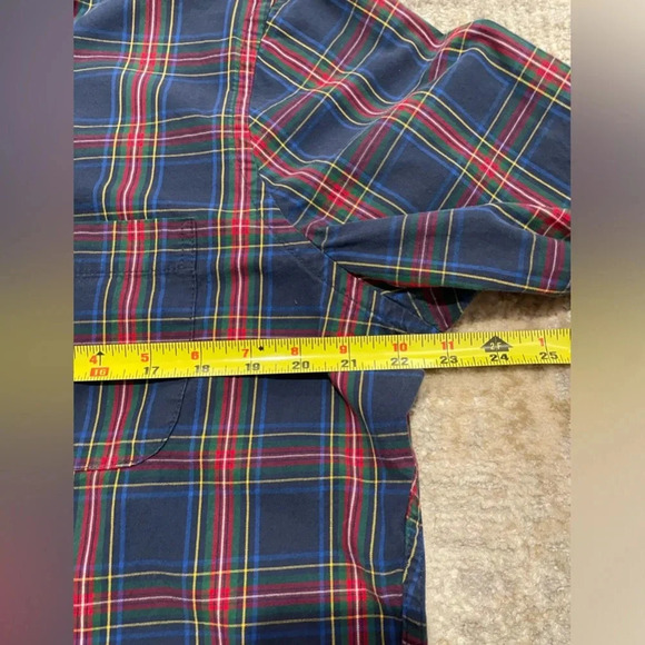 Abercrombie & Fitch Men’s Shirt XXL Blue Button Down Muscle Fit Preppy Plaid Y2K - Picture 7 of 10
